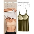 thumbnail image 5 of MISS COCOLI Camisole with Built in Bra for Women Plus Size Casual Loose Tank Tops Sleeveless Shirts Flowy Adjustable Strap, 5 of 5