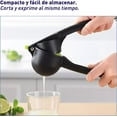 thumbnail image 5 of Exprimidor de Limones con Cortador Bluelander, Exprimidor Manual Multifuncional, Negro, 5 of 5
