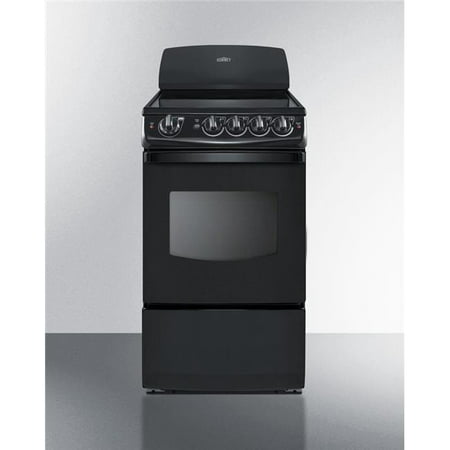 Summit REX2061B 20 in. Wide Smooth-top Electric Range, Black - Replace (Best Smooth Top Electric Range)