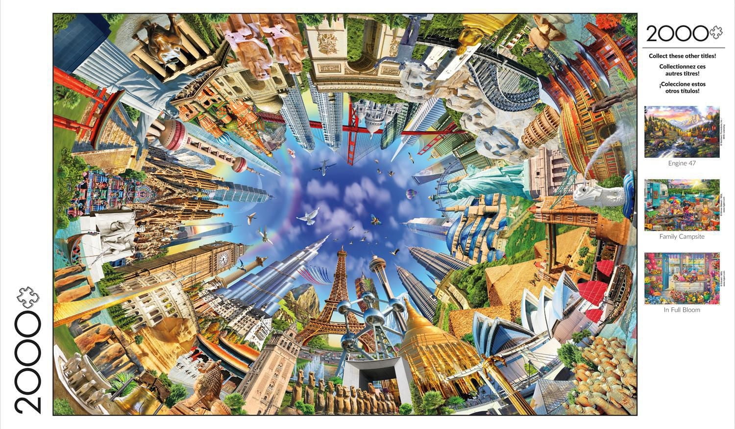 Buffalo Games World Landmarks 360 2000 Piece Jigsaw Puzzle