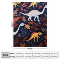 thumbnail image 4 of JEUXUS  in The Dark Sherpa Throw Blanket, Jurassic Dinosaur Pattern Double-Sided Super Soft Luxurious Plush Blanket for Kids, Navy Blue, 4 of 6