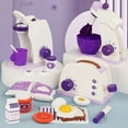 thumbnail image 2 of New Kids Wooden Pretend Play Sets Simulation Toasters Bread Maker Coffee Machine Blender Baking Kit Game Mixer Kitchen Role Toys, 2 of 7
