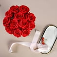 thumbnail image 5 of 24PCS Artificial Silk Flowers Realistic Roses Bouquet Long Stem for Home Wedding Decoration Party (Red), 5 of 8