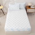 thumbnail image 4 of Erosebridal Bow Silhouettes Zipper Twin Comforter Sets with Fitted Sheet and 2 Pillowcases,Ribbon Simple Pattern Zipper Bedding Set For Girls,Reversible,4pcs, 4 of 7