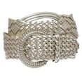 thumbnail image 2 of 2" (50 mm) Genuine Leather Braided Woven Belt, 2 of 4