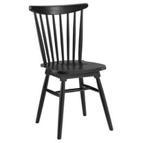 Amble Windsor Spindle Back Elm Wood Kitchen and Dining Room Chair in Black