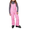 thumbnail image 3 of dgysar Unisex Kids Waterproof Adjustable Insulated Iron Knee Snow Bib Overalls Pink 120, 3 of 6
