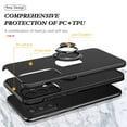 thumbnail image 5 of for Samsung Galaxy A23 4G Case, 360° Rotatable Ring Holder Kickstand Dual Layer Military-Grade Drop Tested Protection Support Car Holder Mount Magnetic Absorbing Bumper Phone Case, Black, 5 of 7