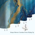 thumbnail image 6 of Blue Gold Wave Marble Pattern Shower Curtain 72"x72" ,Bathroom Decorative Shower Curtains Set with 12 Hooks,Modern Waterproof Washable Shower Curtain, 6 of 6