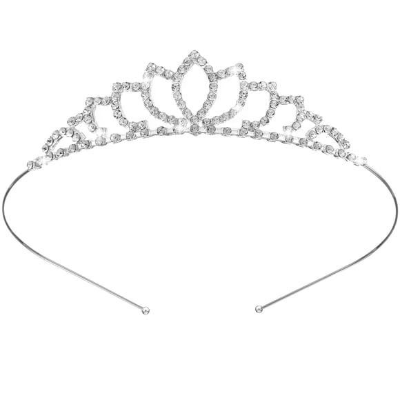 EeaseMX Boda nupcial decoración de diamantes de imitación banda para el cabello pinza para el cabello lazo para el cabello tiara (plata)