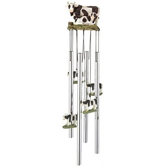 StealStreet SS-G-41928, Round Top Cow Hanging Garden Porch Decoration Decor Musical Wind Chime