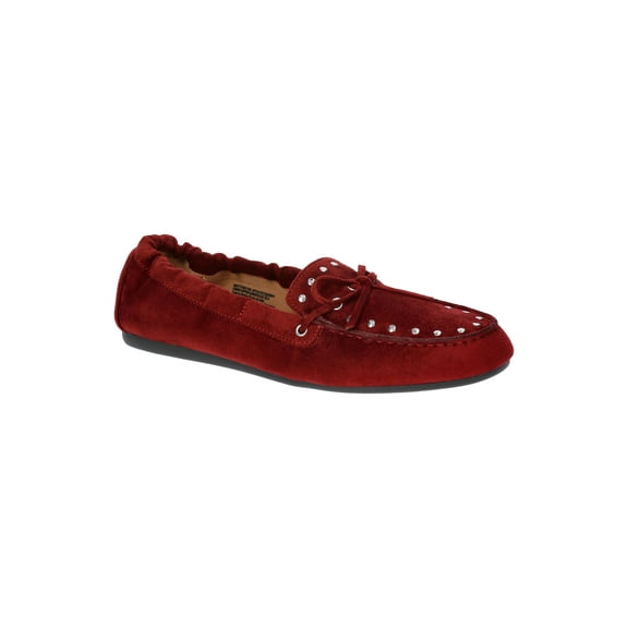 Time and Tru Women's Studded Faux Suede Moccasin Loafers