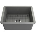 thumbnail image 5 of Bocchi 1627-0120 Sotto 24" Undermount Single Basin Fireclay Kitchen Sink - Matte Dark Gray, 5 of 6