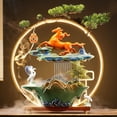 thumbnail image 5 of Tabletop Waterfall Fountain Creative Fortune-attracting Ceramic Circulating Water Flow Decoration Ornaments, 5 of 5