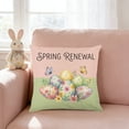 thumbnail image 2 of HuiXinOu Easter Pillow Cover Spring Floral Rabbit Decorative for Home Decoration Sofa Cushion Cover Rabbits Egg Pillow Cover for Home Decoration Outdoor,Easter Gifts Easter Toys, A, 2 of 6