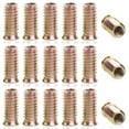 thumbnail image 1 of Threaded Wood Inserts Assorted Kit, Furniture Screw-in Nut Zinc Plated Surface Wear Resistance Rust Resistance Anti-Corrosion Anti-Oxidation for Easy Installation Wide Application (20PCS), 1 of 5