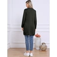 thumbnail image 3 of DARING DIVA Long Sweater Lightweight Knit Cardigans L Black, 3 of 6