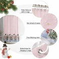thumbnail image 6 of Pink Christmas Snowman Shower Curtain, Winter Xmas Tree Snowflakes Waterproof Fabric Shower Curtains with 12 Hooks, Bathroom Curtain Set for Bathroom Accessories Decor, 72 x 96 Inches, 6 of 9