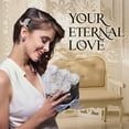 thumbnail image 5 of GLAMOUR BOUTIQUE 7-Piece Forever Flowers Heart Shape Box - Preserved Roses, Immortal Roses That Last A Year - Eternal Rose Preserved Flowers for Delivery Prime Mothers Day & Valentines Day - White, 5 of 8