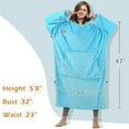 thumbnail image 7 of Catalonia Full Body Oversized Blanket Hoodie Sweatshirt, Extra Long Wearable Fleece Pullover, Gift for Adult Men Women Wife Girlfriend, 7 of 7