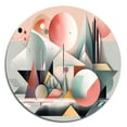 thumbnail image 3 of Designart "Essence of Minimalism Abstract Beauty III" Minimalism Round Metal Art, 3 of 5