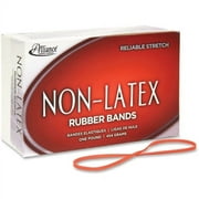 Alliance Rubber 37176 Non-Latex Rubber Bands - Size #117B 1 lb. box contains approx. 250 bands - 7" x 1/8" - Orange