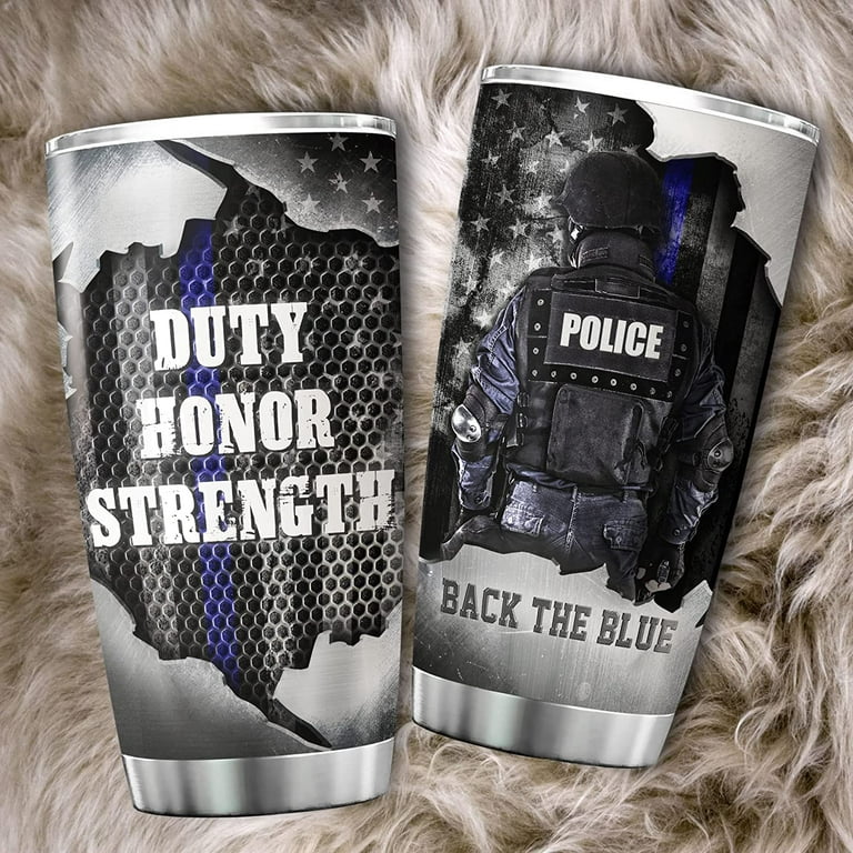 Police Officer Gift Ideas Stainless Steel Tumbler With Lid 20 Oz