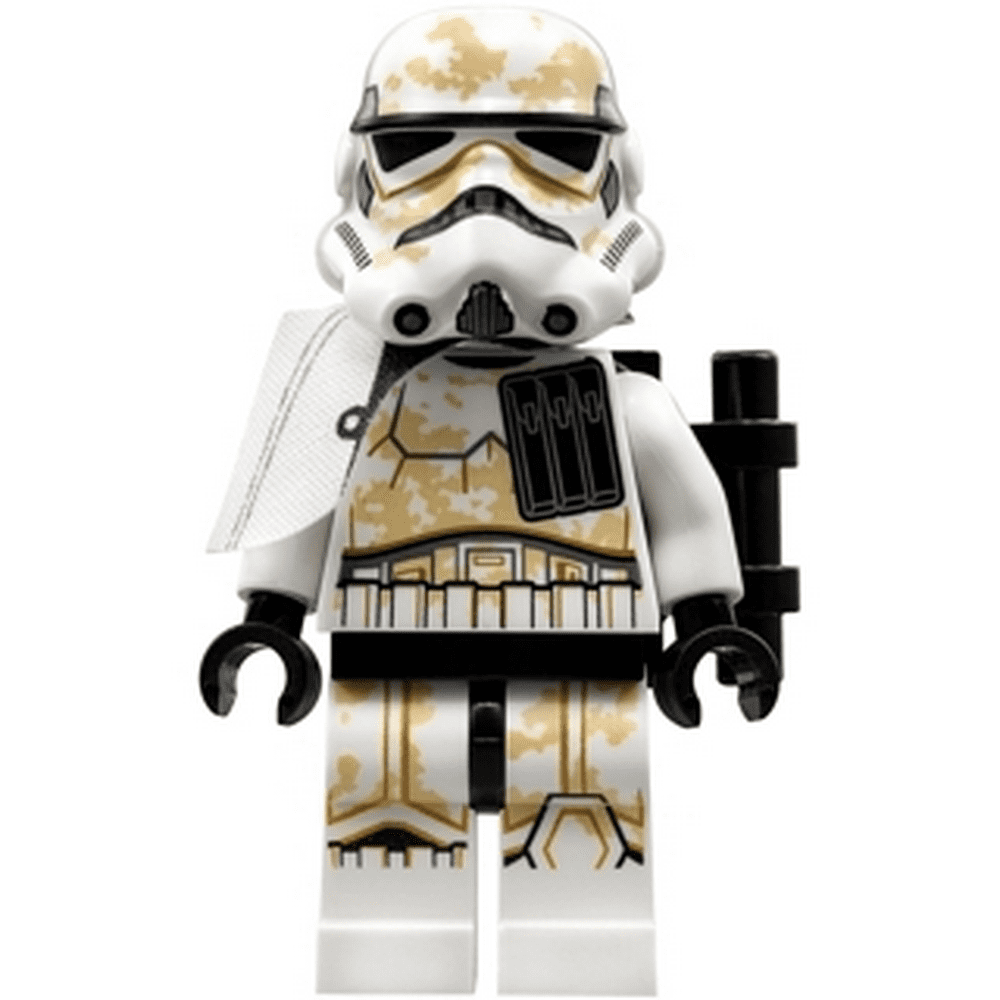 LEGO Star Wars Sandtrooper - White Pauldron, Ammo Pouch, Dirt Stains, Survival Backpack