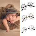 thumbnail image 2 of Ludlz Infant Newborn Photography Glasses Baby Boy Girl Photo Shoot Sunglasses Props Retro Style Round Baby Infant Eyeglass Frame Children Eyewear Photography Prop, 2 of 2