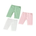 thumbnail image 1 of AMERTEER Girl Cropped Pants Solid Color Elastic Waist Trousers LeggingsInfant  Kid, 1 of 6
