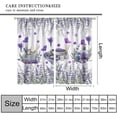 thumbnail image 3 of Lavender Floral Curtains - Purple Stripe Print Living Room Curtains for Girls - Blackout Comfortable Elegant 52x84 Inch 2 Panels, 3 of 6