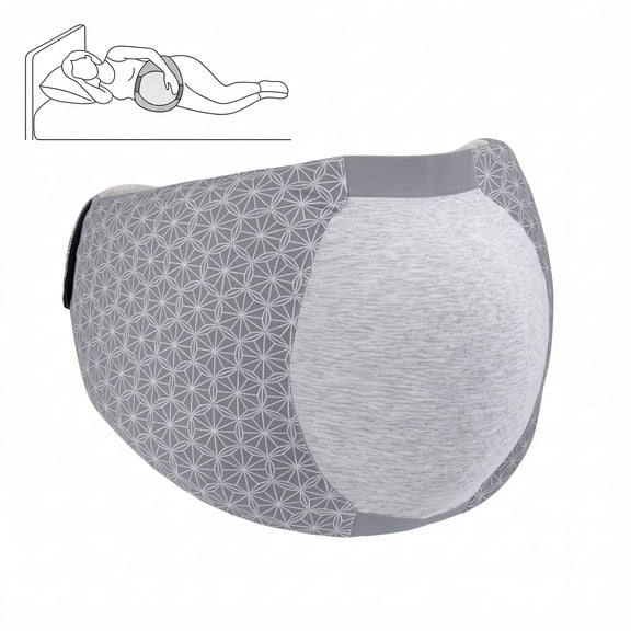 Haelhorneger Pregnancy Support Belt, Side Sleeping Maternity Belt with Memory Foam Belly Support, Adjustable Pregnancy Belt for Women, Gray