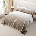 thumbnail image 3 of jejeloiu Modern Gradient Geometric Quilt Full For Girls,Abstract Stripe Full Bedspread Sets For Kids,3-Piece, 3 of 7