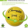 thumbnail image 4 of Champion Sports Extreme Series Soccer Ball, Size 4 - Youth League, All Weather, Soft Touch, Maximum Air Retention - Kick Balls for Kids 8-12 - Competitive and Recreational Futbol Games, Yellow, 4 of 5
