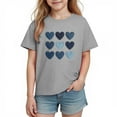 thumbnail image 2 of hengsof T-Shirt d'Été Imprimé Amour pour Enfants Manches Courtes Col Rond T-Shirt Graphique, 2 of 3