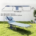 thumbnail image 3 of Outsunny Tanning Chair with Face Hole, 5-Level Folding Lounge Chair, Grey, 3 of 10