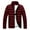 Burgundy, variant on Odeerbi Long Sleeve Parkas Coats for Men Solid 2025 Casual Stand-up Collar Down Zipper Warm Cotton Jacket Coats Blue