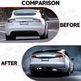 thumbnail image 5 of Rear Lower Lip Diffuser Protector Bumper Lip Spoile  LED Gloss Black For Tesla Model 3 2019-2023,, 5 of 11