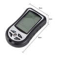 thumbnail image 2 of Electronic Compass, Black Digital Altimeter Corrosion Resistant ABS Multifunction With Rope For Hiking, 2 of 6