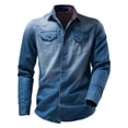 thumbnail image 1 of Camisa de Mezclilla Otoño Invierno Lavado Camisa de Mezclilla Degradada Casual Para Hombres Camisa de Manga Larga Odeerbi ODB-6, 1 of 9