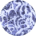 thumbnail image 1 of Ahgly Company Indoor Round Abstract Blue Modern Area Rugs, 5' Round, 1 of 4