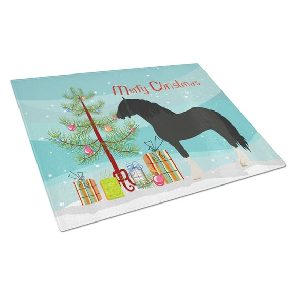 Caroline's Treasures Pomeranian Rogener Goose Christmas Glass Cutting Board Large