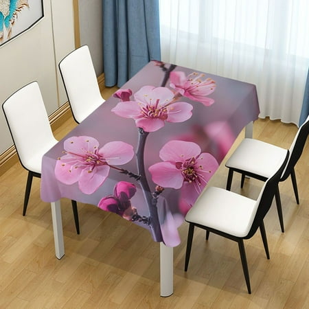 

ALAZA Cherry Flowers Rectangle Tablecloth Tablecover Dinning Table Cloth 60 x120