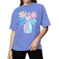 thumbnail image 2 of Vibrant Floral Art Print Women's T-shirt, 2 of 3
