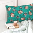 thumbnail image 4 of Yiaed Starfish and Shell Print Brushed Microfiber Envelope Pillowcases, Standard,Envelope Closure Pillow Cases(No pillow core)-14"x20", 4 of 6