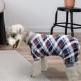 thumbnail image 4 of Pijama para perros XPUDAC de terciopelo a cuadros para perros y gatos pequeños (paquete de 4), 4 of 6