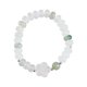 thumbnail image 1 of Pulsera Tianshans de jade natural, calcedonia verde y blanca, 1 of 2
