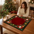 thumbnail image 7 of Christmas Mahjong Mat, 23.62 Inch Christmas Theme Square Table Cover, Non-slip Noise Reduction Base, for Poker Domino Board Game Mahjong Party Night Use(D), 7 of 7