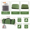 thumbnail image 4 of Tesleader Lightweight 1-Person Backpacking Tent, 3 Season Ultralight Waterproof Camping Tent, Green, 4 of 6