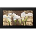 thumbnail image 2 of Thomlinson, Jenny 18x11 Black Modern Framed Museum Art Print Titled - Callas on Gold (mocca variation), 2 of 5